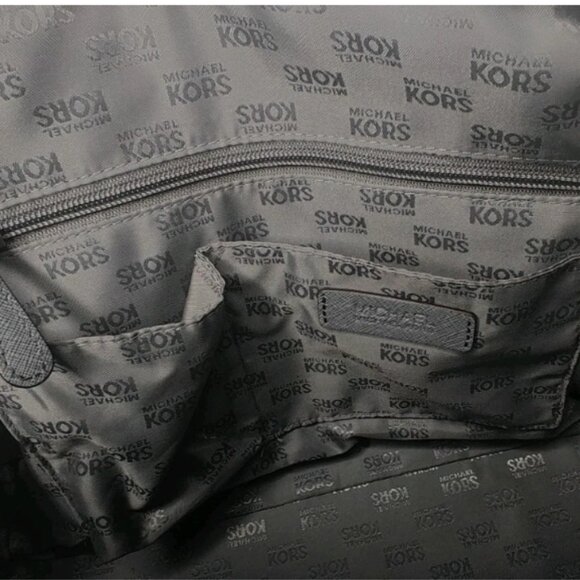 Pre-Owned MICHAEL Michael Kors Gray Saffiano Leather Dome Satchel - Picture 8 of 15